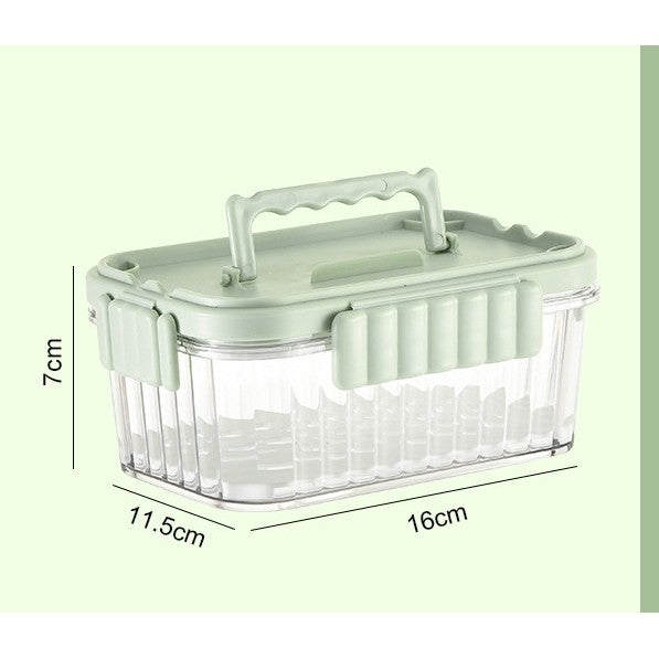 Caserola portabila pentru mancare fresh Vivimall, 550 ml, furculita pentru fructe, 7 x 11.5 x 16 cm, capac detasabil pentru congelator, etans, spatiu pentru tacamuri, maner, material plastic, rezistent la temperaturi ridicate, transparent - vivimall.ro