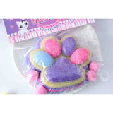 Jucarie Antistres Squishy, Vivimall, cu Revenire Lenta, Model Labuta de Pisica Pufoasa, 12.5x10.5 cm, 220g, Squeeze Pinch Family, Ambalaj Transparent, Mov-Multicolor - vivimall.ro