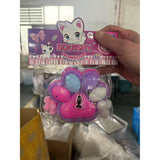 Jucarie Antistres Squishy, Flippy, cu Revenire Lenta, Model Labuta de Pisica, cu Pestisor, 220g, 12.5 x 10.5 cm Squeeze Pinch Family, Ambalaj Transparent, Roz-Multicolor - vivimall.ro