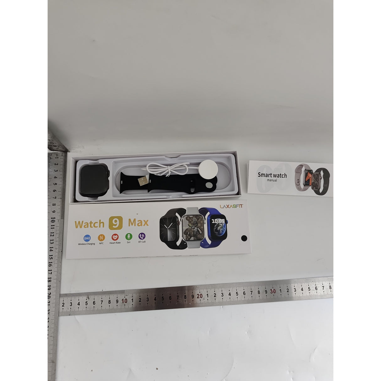 Ceas Smartwatch, Flippy, S9 Max Business Edition, tehnologie NFC, Apeluri Bluetooth, incarcare Wireless, afisaj 2.01 inch, rezolutie 240 x 296 mm, 10+ zile Autonomie, Negru - vivimall.ro