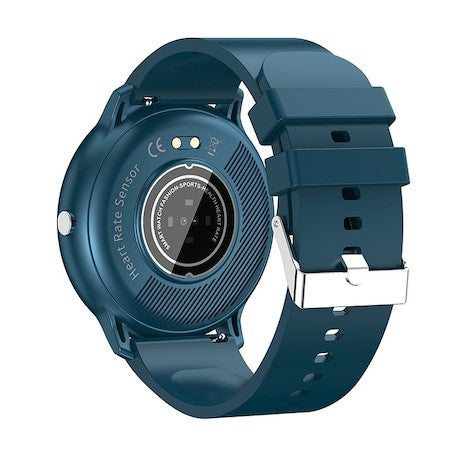 Ceas smartwatch si bratara fitness Vivimall ZL02D, oxigen, ritm cardiac, pedometru, notificari, IP67, Compatibil cu Android/iOS, vibratii, multi sport, Albastru inchis - vivimall.ro