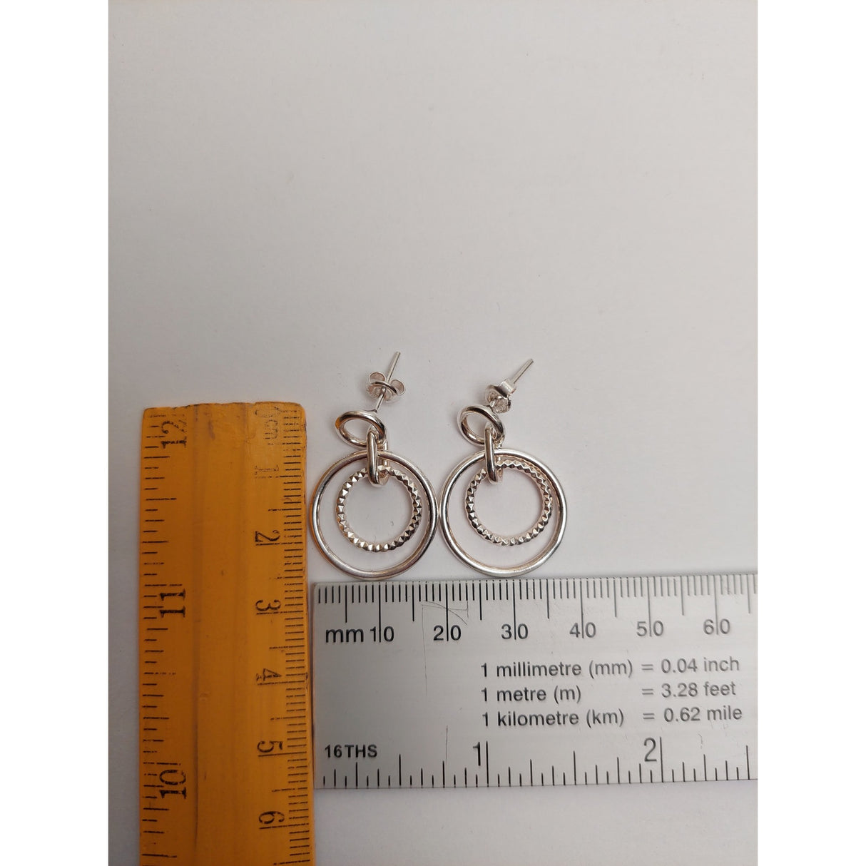 Cercei Argint 925 Cerc in Cerc, Jolie Silver, 5.6g, 2.5 cm x 2 cm - vivimall.ro