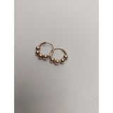 Сребърни обеци 925 креолски 12 мм с 4 топчета, Jolie Silver, 1.6G