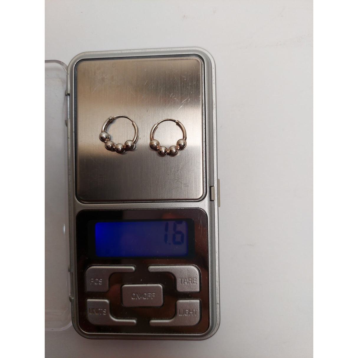 Сребърни обеци 925 креолски 12 мм с 4 топчета, Jolie Silver, 1.6G