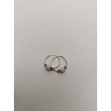 Cercei Argint 925 Creole 12 mm cu Piatra Alba, Jolie Silver, 0.8g, 1.5 cm x 1.4 cm - vivimall.ro