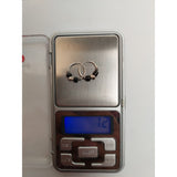 Сребърни обеци 925 креолски 12 мм с черни камъни, Jolie Silver, 1.2G