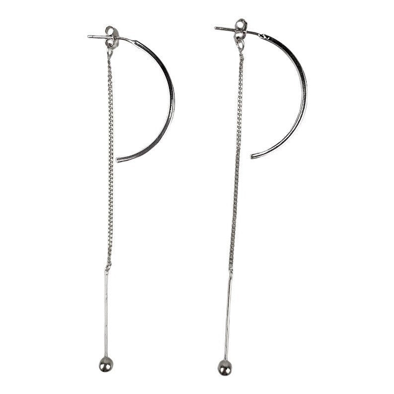 Cercei Argint 925 Semicerc Cu Lantisor