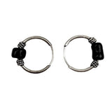 Cercei Argint 925 Tortite Mici Cu Piatra Neagra - vivimall.ro
