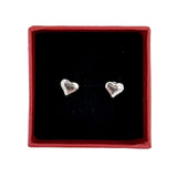 Cercei Dama Copii, Jolie, Argint 925, Model Inima cu Pietricele, 1.5 g, Argintiu - vivimall.ro