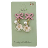 Cercei Dama de Primavara, Jolie, Model Floare in Glob, Eleganti si Moderni, 3 x 1 cm per unitate, Roz - vivimall.ro