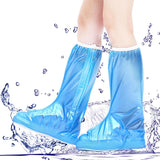 Protectie Incaltaminte pentru Ploaie si Noroi, Flippy, Impermeabila, Talpa Antiderapanta, cu Fermoar si Capsa, Inaltime 40 cm, Marime M 36-37, Albastru - vivimall.ro
