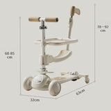 Trotineta Carucior 7in1 Cu Lumini | MoveFun - vivimall.ro