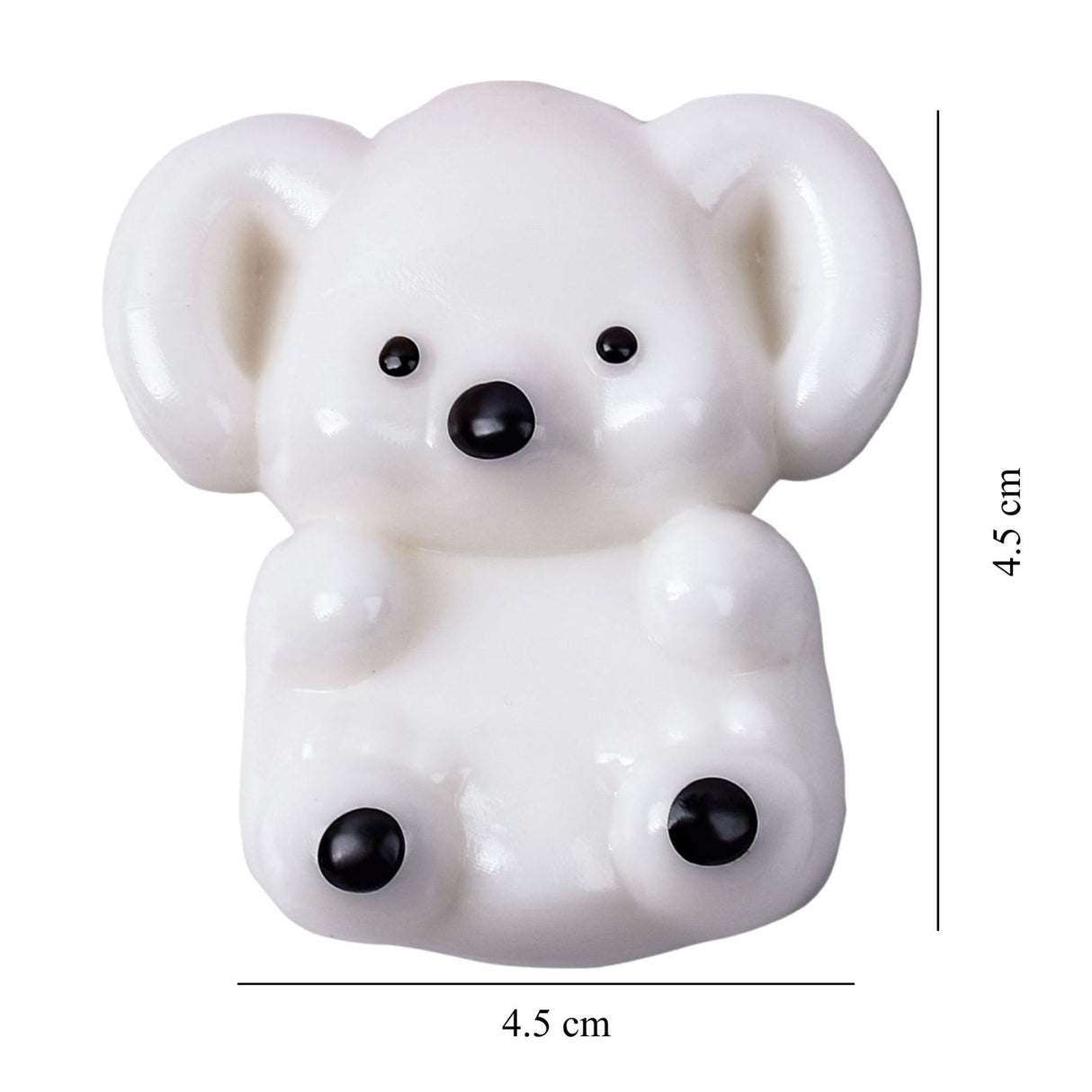 Jucarie Interactiva Antistres pentru Copii, Flippy, Squishy Micul Koala Kawaii, Silicon Moale, 4.5 x 4.5 cm, Alb - vivimall.ro
