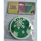 Suport pentru Pahar, Vivimall, Model Fulg de Nea, din PVC, 10 cm, Rezistent la Caldura, Verde - vivimall.ro