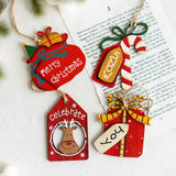 Set 14 Decoratiuni de Craciun, Flippy, pentru Brad, 5 - 9.5 cm, din Lemn, Multicolor - vivimall.ro