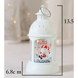 Decoratiune de Craciun, Vivimall, Model Sfesnic de Birou, Mos Craciun, din Plastic, cu Inel de Agatat, 6.8 x 13.5 x 2 cm, Alb - vivimall.ro