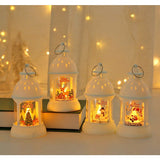 Decoratiune de Craciun, Vivimall, Model Sfesnic de Birou, Brad de Craciun, din Plastic, cu Inel de Agatat, 6.8 x 13.5 x 2 cm, Alb - vivimall.ro