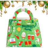 Geanta pentru Copii, Vivimall, Pliabila, pentru Cadouri de Craciun, din Panza Netesuta, 13 x 12 x 6 cm, Verde - vivimall.ro