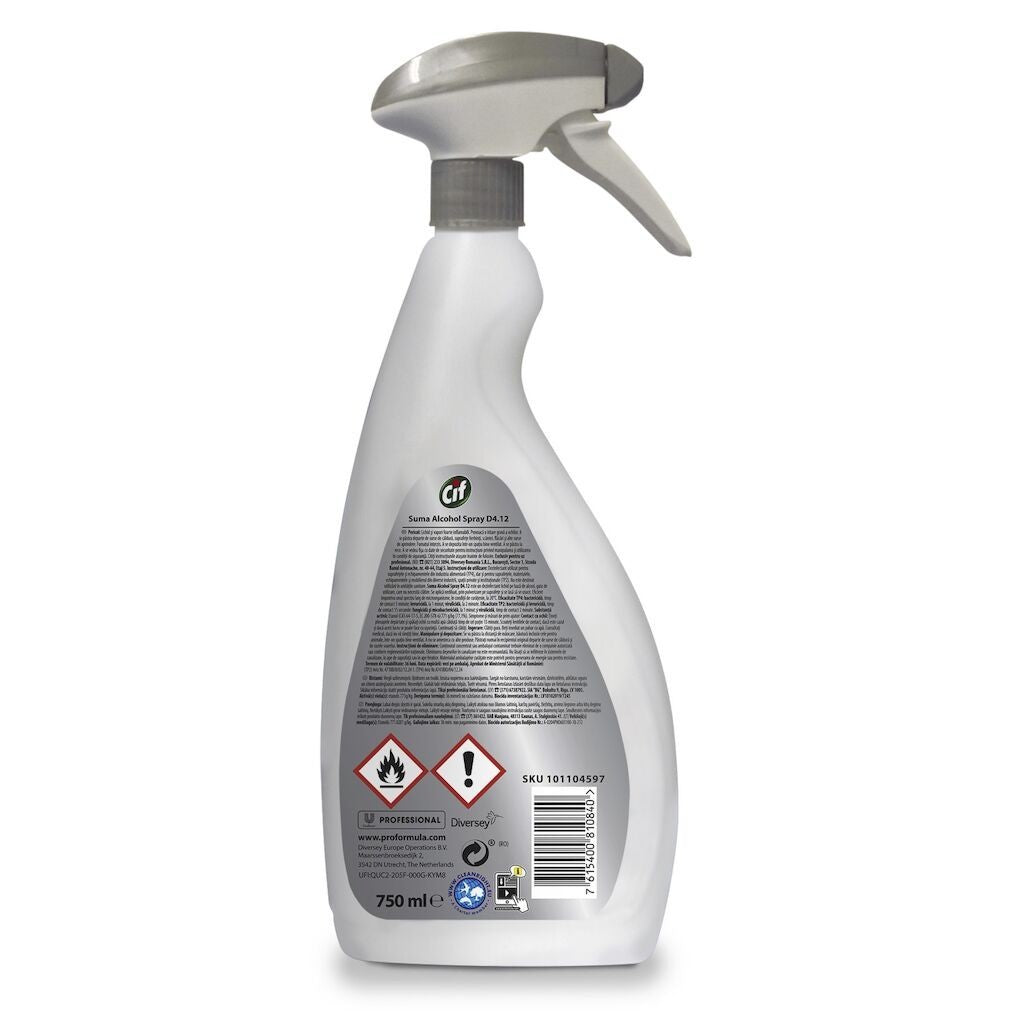 CIF Professional Alcohol Spray, Dezinfectant Lichid pe baza de Alcool, Fara Clatire 0.75 L - vivimall.ro