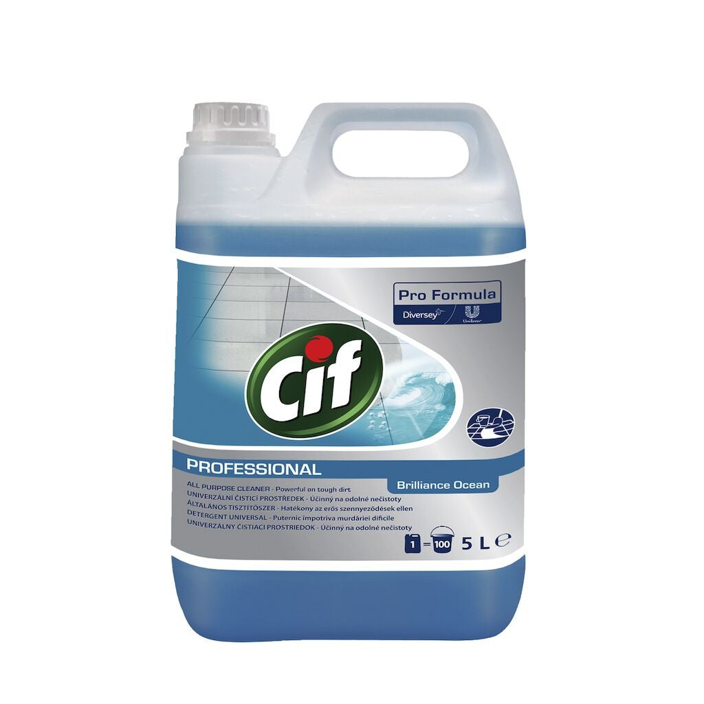 Pachet CIF Professional Brilliance Ocean – Detergent Universal pentru Suprafete 2×5 L - vivimall.ro