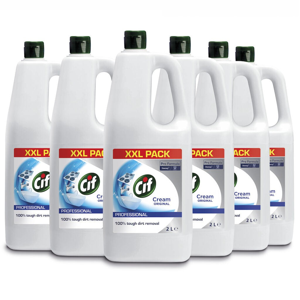 Pachet CIF Professional Cream – Crema de Curatare Non-Abraziva, 6×2 L - vivimall.ro