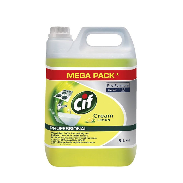 CIF Professional Cream Lemon – Crema de Curatare Non-Abraziva cu Lamaie 5 L - vivimall.ro