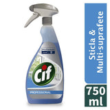 Pachet CIF Professional Glass & Multi Surface – Detergent Geamuri si Suprafete 6×0.75 L - vivimall.ro