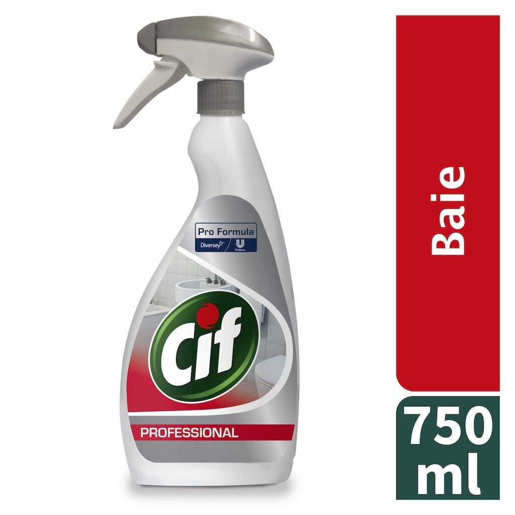 CIF Professional Washroom – Detergent si Detartrant pentru Suprafetele din Baie 0.75 L - vivimall.ro