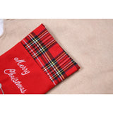 Ciorap Cadouri, culoare rosie, imprimeu om de zapada,marimea 15x30 cm, Vivimall - vivimall.ro