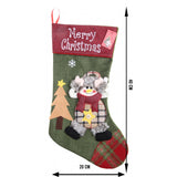 Ciorap Cadouri,Flippy,cu model elf,verde, marimea 20x40 cm, textil, interior - vivimall.ro