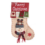 Ciorap Cadouri, Vivimall,cu model om de zapada,crem, marimea 20x40 cm, textil, interior - vivimall.ro