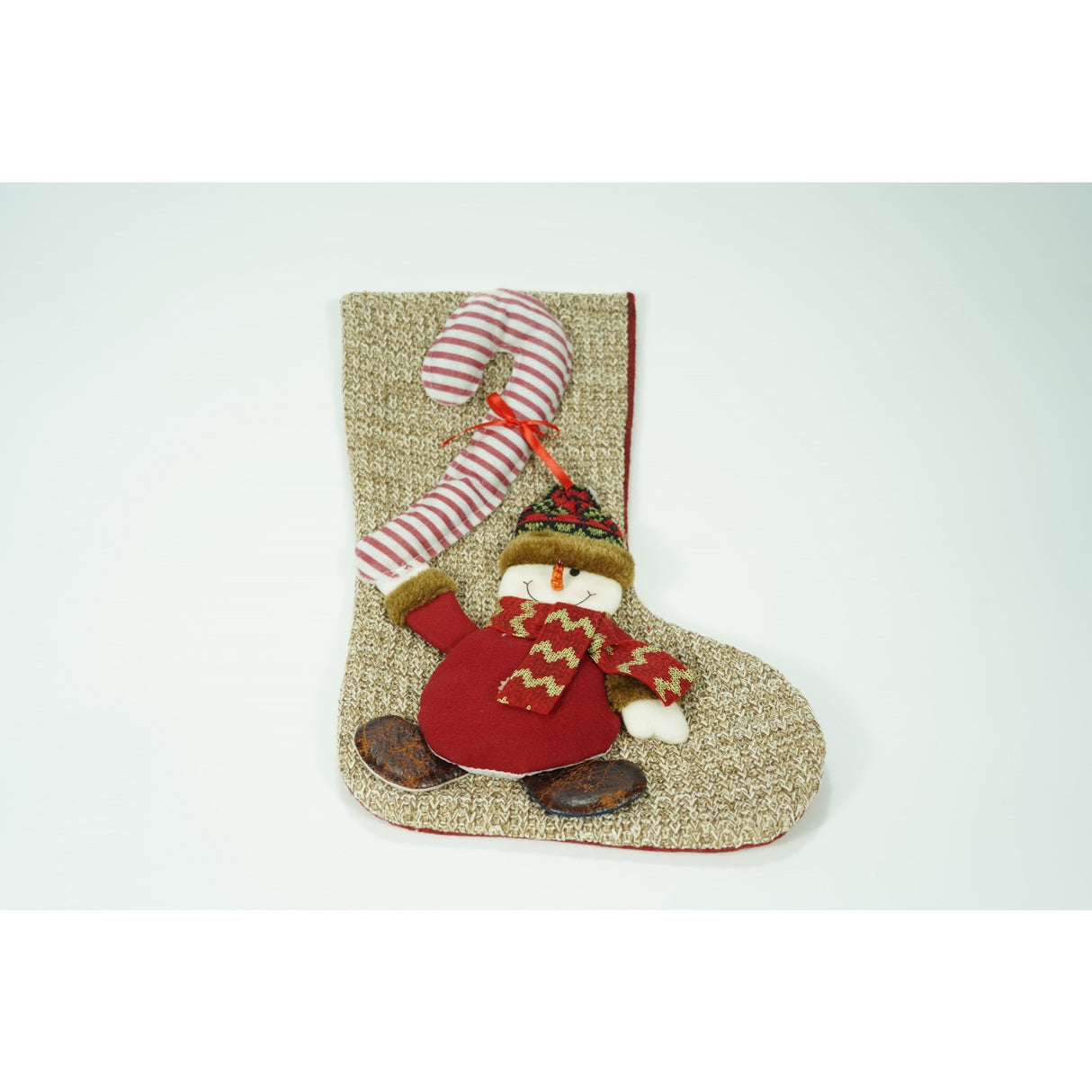 Ciorap Cadouri,Flippy,cu model om de zapada,maro, marimea 20x45 cm, textil, interior - vivimall.ro