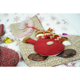 Ciorap Cadouri,Flippy,cu model om de zapada,maro, marimea 20x45 cm, textil, interior - vivimall.ro