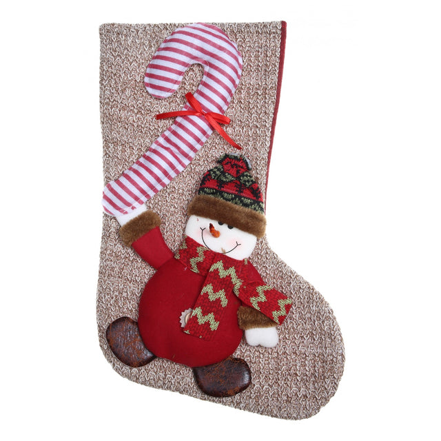 Ciorap Cadouri,Flippy,cu model om de zapada,maro, marimea 20x45 cm, textil, interior - vivimall.ro