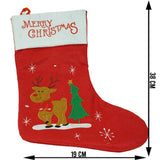 Ciorap Cadouri,Flippy,cu model ren,rosu, marimea 19x38 cm, textil, interior - vivimall.ro