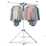 Uscator de  Rufe, Vivimall, Tip Umbrela, Pliabil, Telescopic, pentru Interior-Exterior, cu Patru Tije, Picior Anti-Alunecare, Inaltime Ajustabila, 108 pana la 165 cm - vivimall.ro