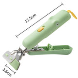 Clema pentru Boluri, Vivimall, Anti-Alunecare, din Silicon, de Uz Casnic, Rezistent la Temperaturi Inalte, Model Animat, Maner si Cleste Inox, 12.5x3.6 cm, Verde - vivimall.ro