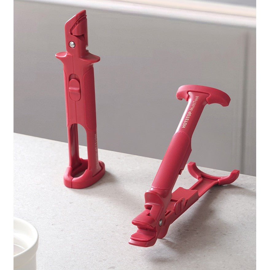 Cleste Anti-Oparire, Flippy, Rezistent la Temperaturi Ridicate, 24 x 6.5 cm, Rosu