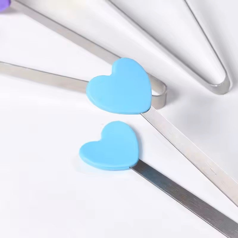 Cleste Creativ Pentru Mancare, Model Inimioare Din Silicon, 14.5X3 Cm, Rezistent La Temperaturi Inalte Si Coroziune - vivimall.ro
