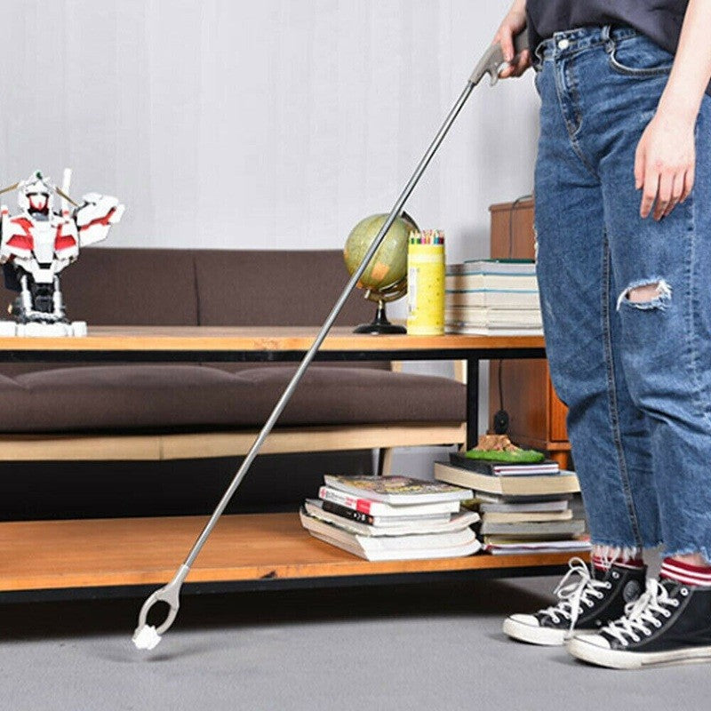 Cleste pentru Colectarea Deseurilor, Flippy, din Metal si Plastic, 77.5 cm, Fara Maini Murdare, Gri - vivimall.ro