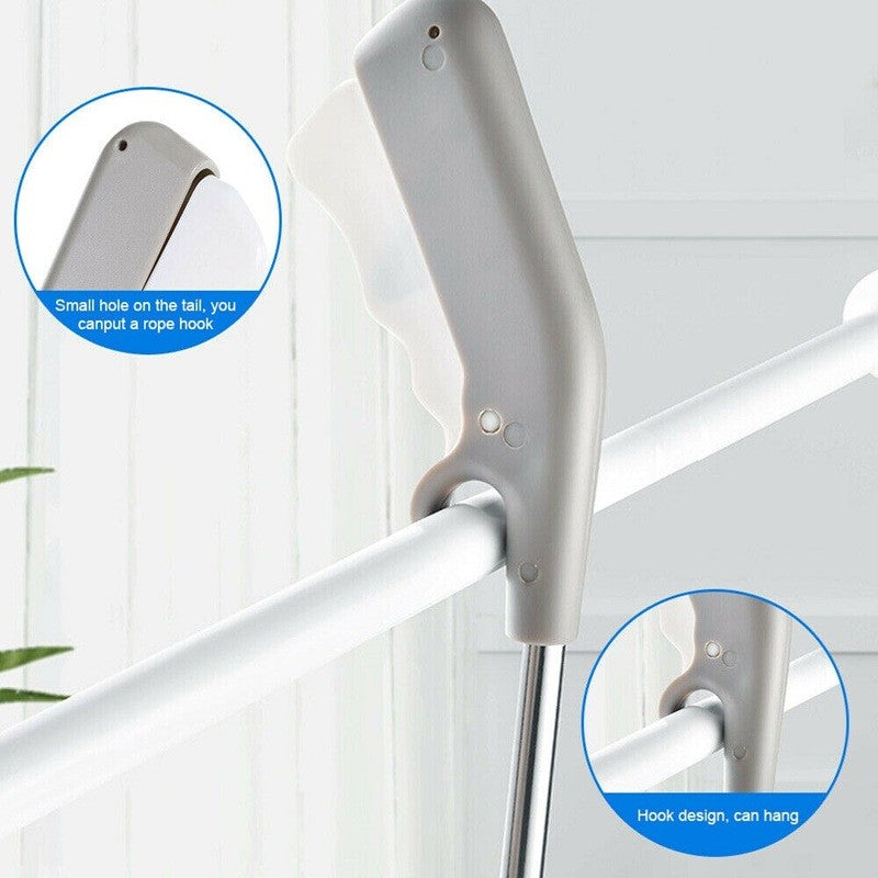 Cleste pentru Colectarea Deseurilor, Flippy, din Metal si Plastic, 96.5 cm, Fara Maini Murdare, Gri - vivimall.ro