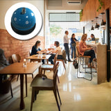 Clopotel Metalic Multifunctional, Vivimall, Alastru cu Imprimeu Labuta Alba, 7.5x7.5x6.5 cm, Dresaj, Receptie, Restaurante - vivimall.ro