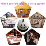 Clopotel Metalic Multifunctional, Cu Imprimeu Smiley Face, Receptie, Restaurant, Cafenele