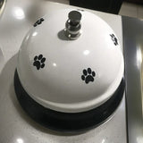 Clopotel Metalic Multifunctional, Vivimall, Alb cu Imprimeu Labuta Neagra, 7.5x7.5x6.5 cm, Dresaj, Receptie, Restaurante - vivimall.ro