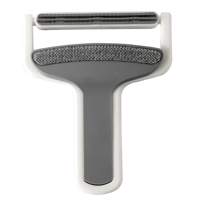 Perie de Indepartarea a Parului si Scamelor, Vivimall, 12 x 15 cm, Maner Confortabil, Alb/Gri - vivimall.ro