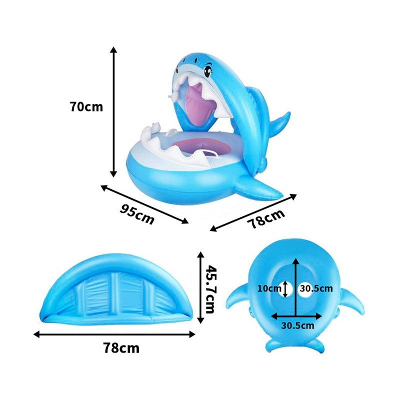 Colac Gonflabil Rechin Albastru | BlueShark - vivimall.ro