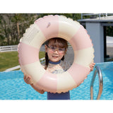 Colac De Inot Gonflabil Pentru Copii, In Dungi Roz- Galben, Diametru 66 Cm - vivimall.ro