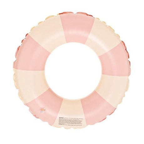 Colac De Inot Gonflabil Pentru Copii, In Dungi Roz- Galben, Diametru 66 Cm - vivimall.ro