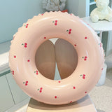 Colac de inot gonflabil pentru copii, Portocaliu, Model cu cirese, Vivimall, diametru 70 cm - vivimall.ro