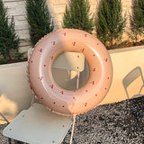 Colac de inot gonflabil pentru copii, Portocaliu, Model cu cirese, Vivimall, diametru 70 cm - vivimall.ro